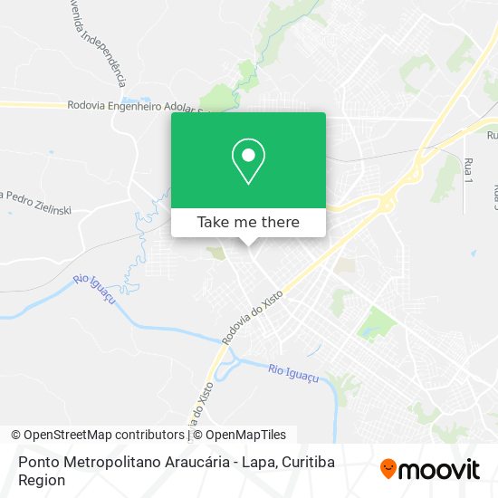 Ponto Metropolitano Araucária - Lapa map