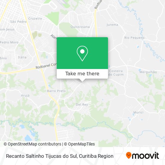 Recanto Saltinho Tijucas do Sul map