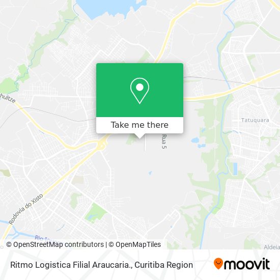 Ritmo Logistica Filial Araucaria. map