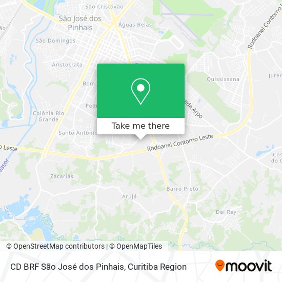 CD BRF São José dos Pinhais map