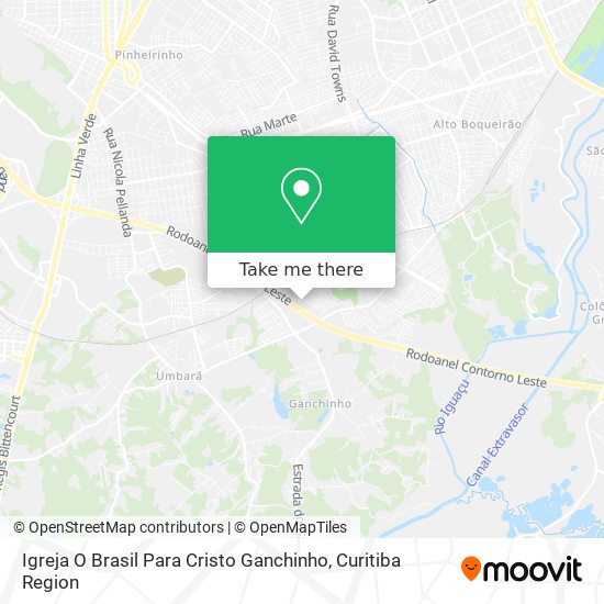 Igreja O Brasil Para Cristo Ganchinho map