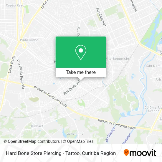 Hard Bone Store Piercing - Tattoo map