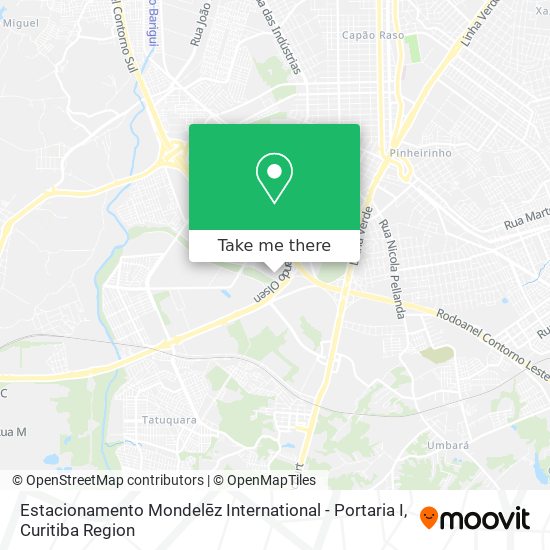 Estacionamento Mondelēz International - Portaria I map