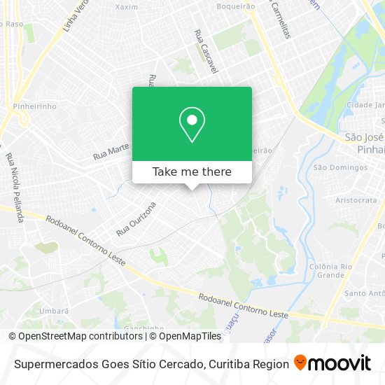 Supermercados Goes Sítio Cercado map