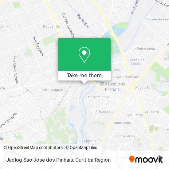 Jadlog Sao Jose dos Pinhais map