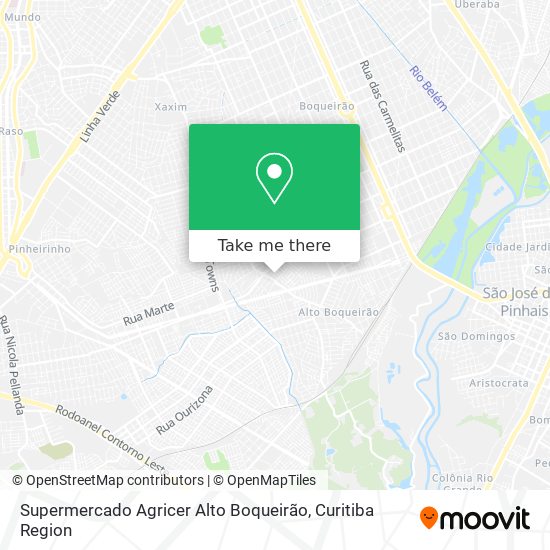 Supermercado Agricer Alto Boqueirão map