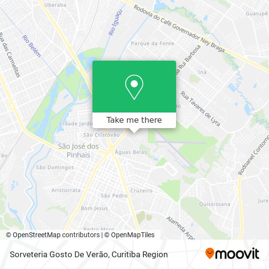 Sorveteria Gosto De Verão map