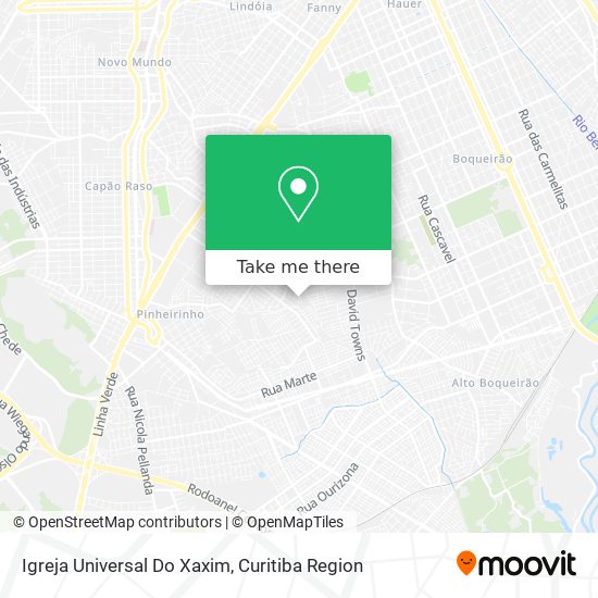 Igreja Universal Do Xaxim map