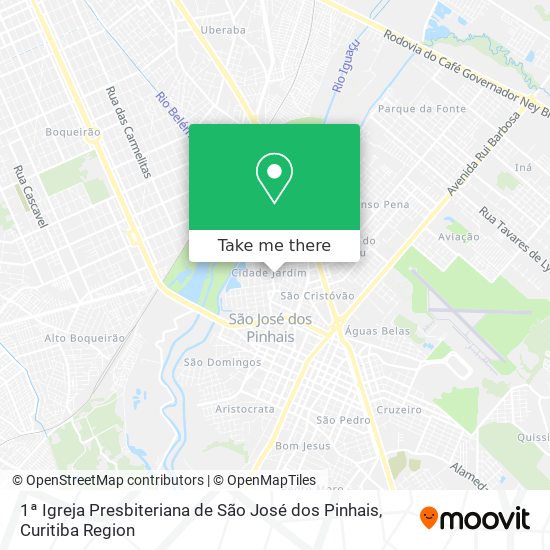 Mapa 1ª Igreja Presbiteriana de São José dos Pinhais