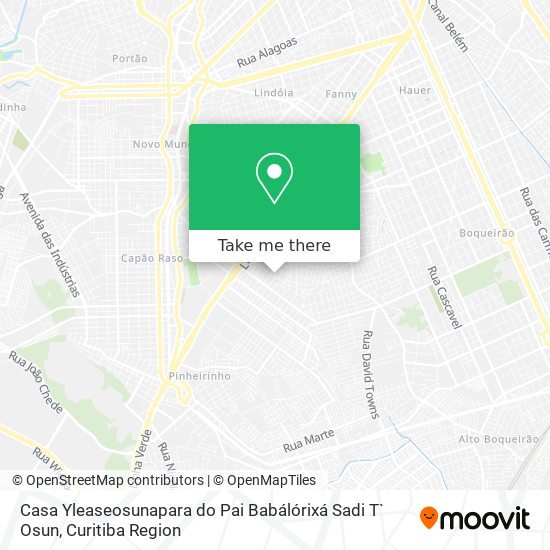 Casa Yleaseosunapara do Pai Babálórixá Sadi T` Osun map