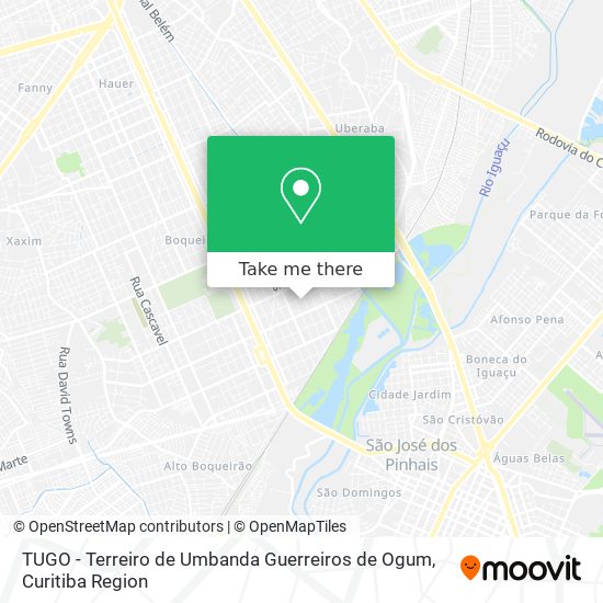 TUGO - Terreiro de Umbanda Guerreiros de Ogum map