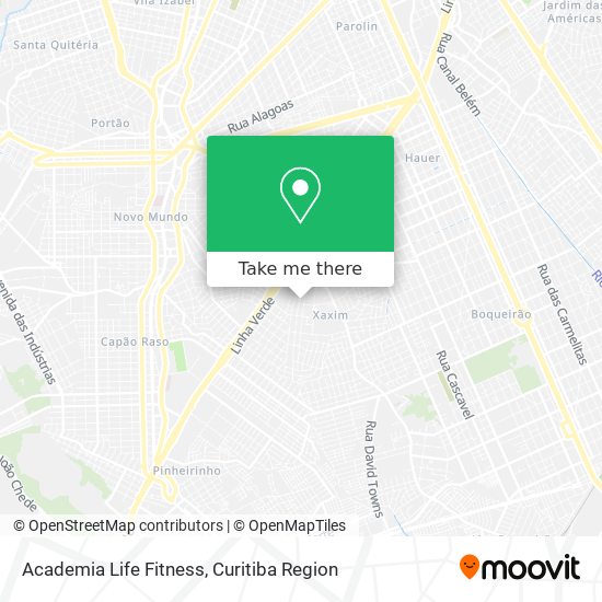 Mapa Academia Life Fitness