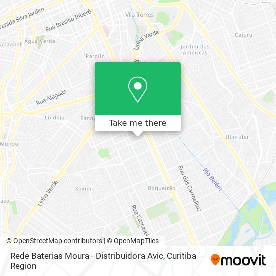 Rede Baterias Moura - Distribuidora Avic map