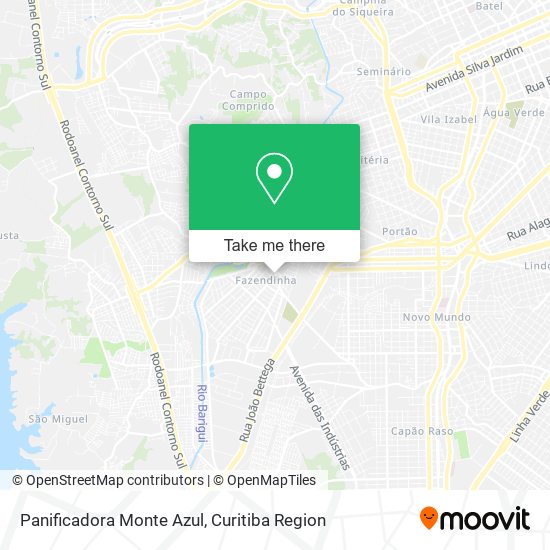 Panificadora Monte Azul map