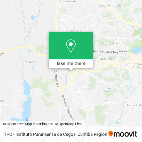 IPC - Instituto Paranaense de Cegos map