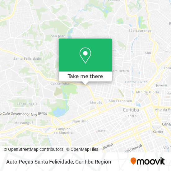 Auto Peças Santa Felicidade map