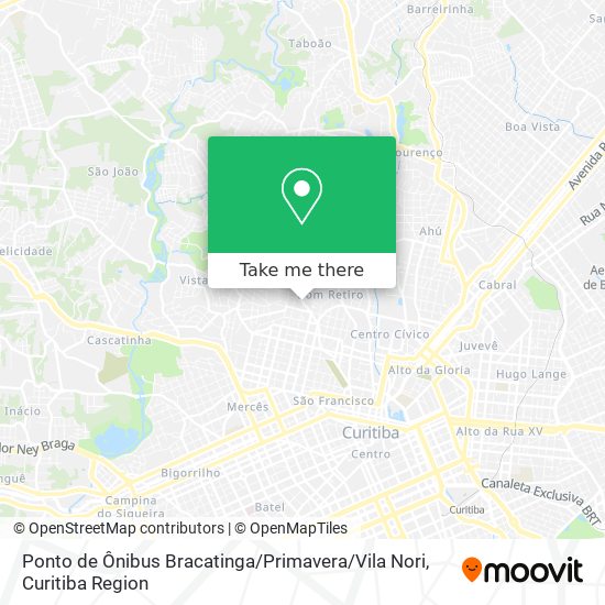 Ponto de Ônibus Bracatinga / Primavera / Vila Nori map