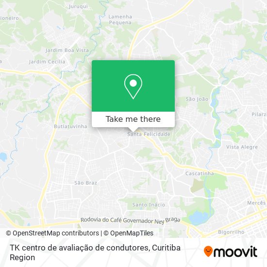 TK centro de avaliação de condutores map