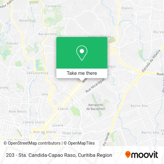 203 - Sta. Candida-Capao Raso map