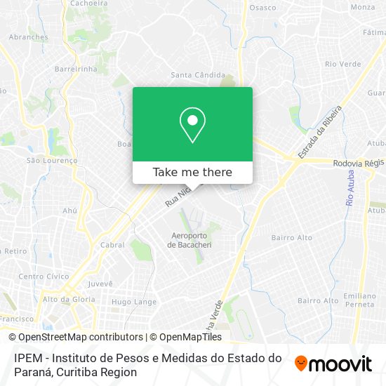 IPEM - Instituto de Pesos e Medidas do Estado do Paraná map