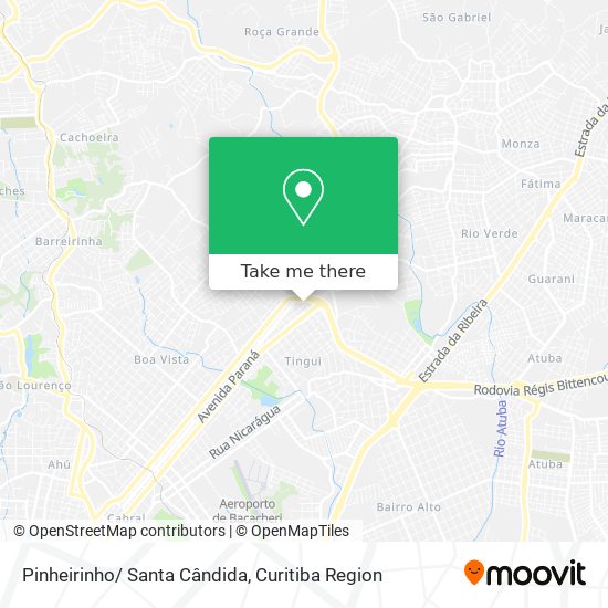 Pinheirinho/ Santa Cândida map