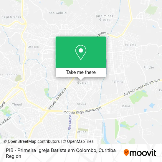 PIB - Primeira Igreja Batista em Colombo map