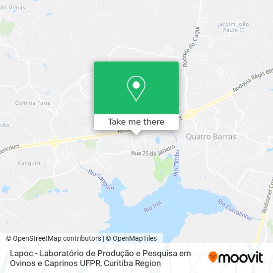 Lapoc - Laboratório de Produção e Pesquisa em Ovinos e Caprinos UFPR map