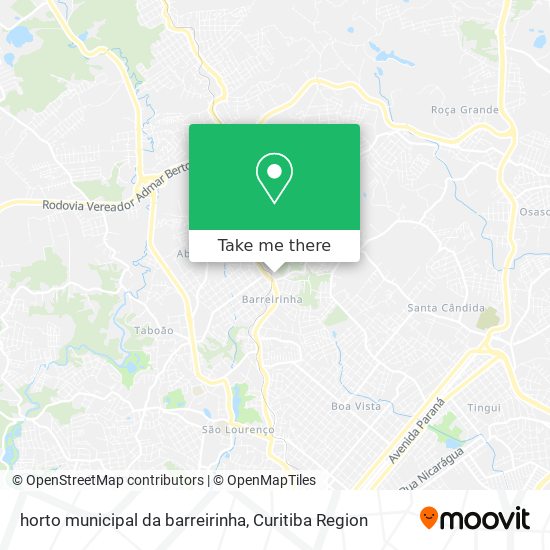 Mapa horto municipal da barreirinha