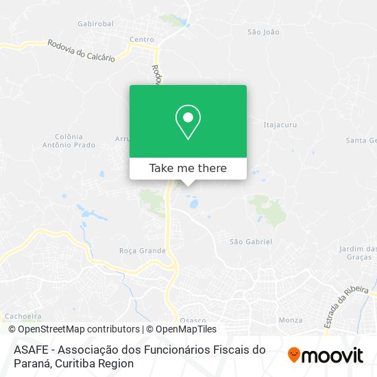 Mapa ASAFE - Associação dos Funcionários Fiscais do Paraná