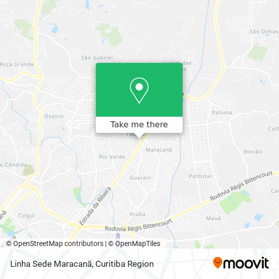 Linha Sede Maracanã map