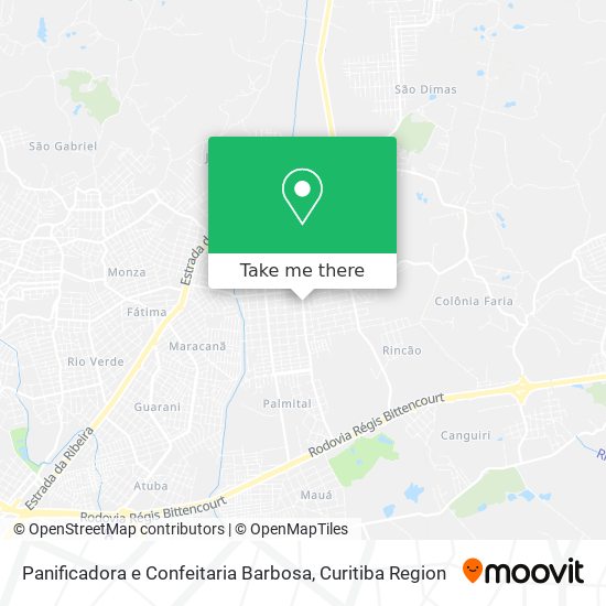 Panificadora e Confeitaria Barbosa map