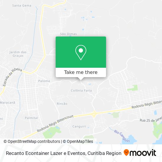 Recanto Econtainer Lazer e Eventos map