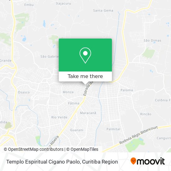 Templo Espiritual Cigano Paolo map