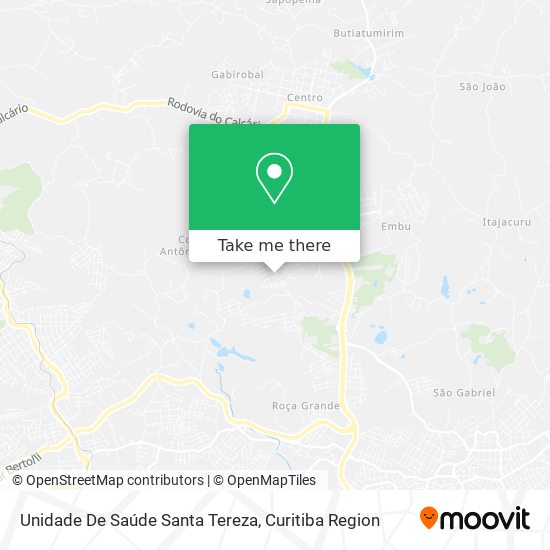 Mapa Unidade De Saúde Santa Tereza