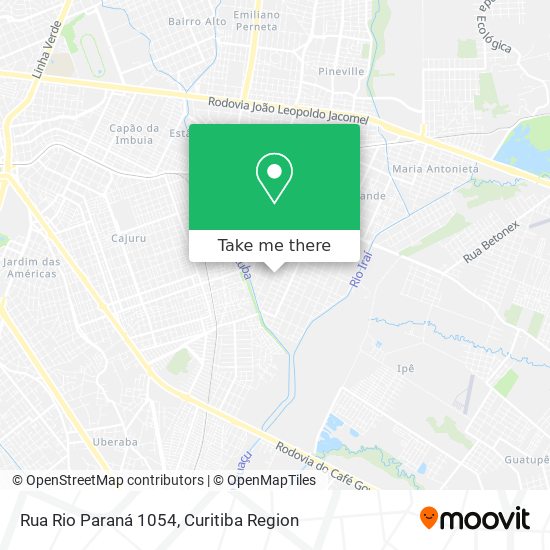 Rua Rio Paraná 1054 map