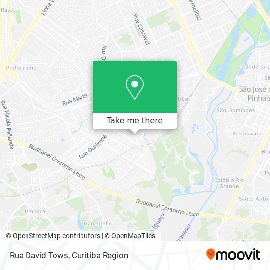 Rua David Tows map