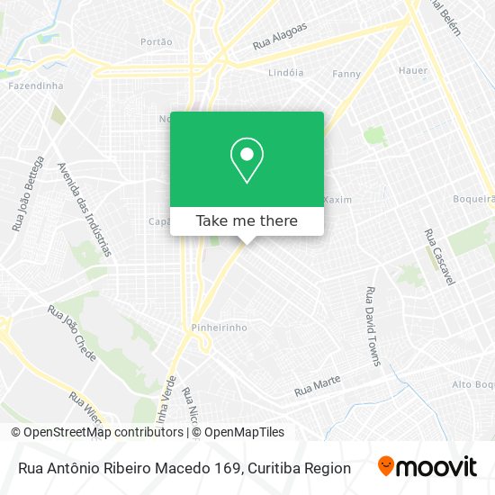 Mapa Rua Antônio Ribeiro Macedo 169