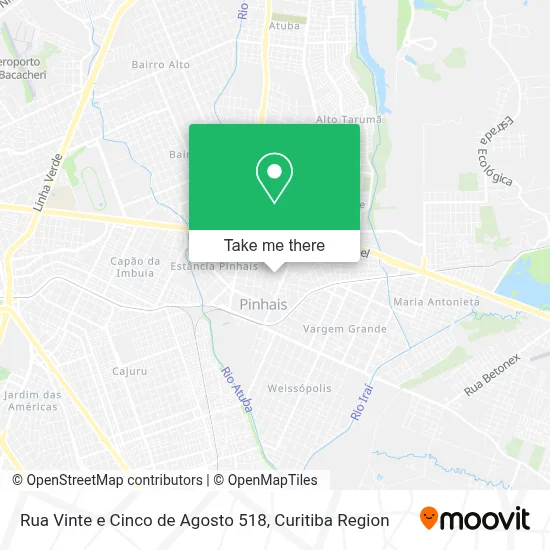 Rua Vinte e Cinco de Agosto 518 map