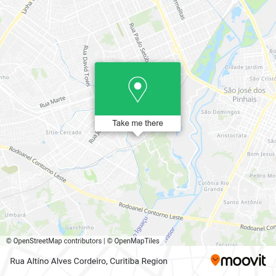 Rua Altíno Alves Cordeiro map