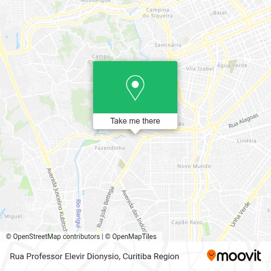 Rua Professor Elevir Dionysio map