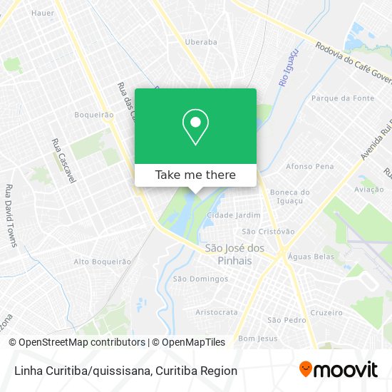 Linha Curitiba/quissisana map