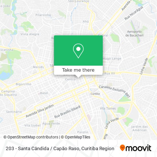 203 - Santa Cândida / Capão Raso map