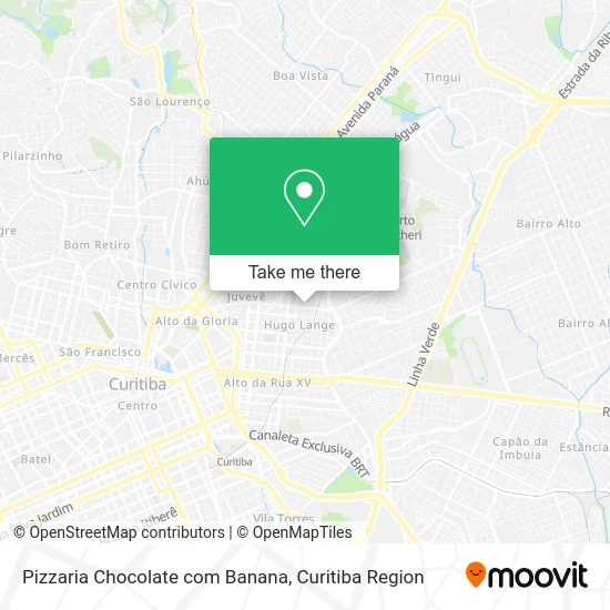 Pizzaria Chocolate com Banana map