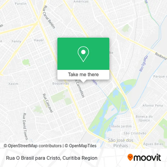 Rua O Brasil para Cristo map