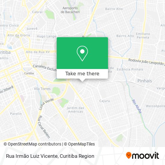 Mapa Rua Irmão Luiz Vicente