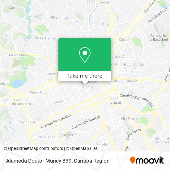 Alameda Doutor Muricy 839 map