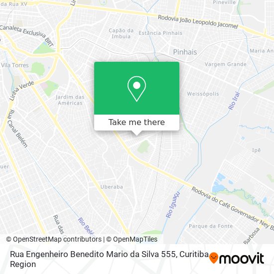 Mapa Rua Engenheiro Benedito Mario da Silva 555