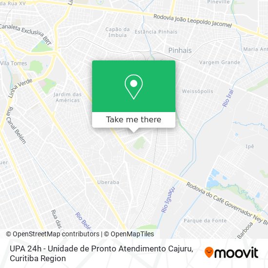 UPA 24h - Unidade de Pronto Atendimento Cajuru map