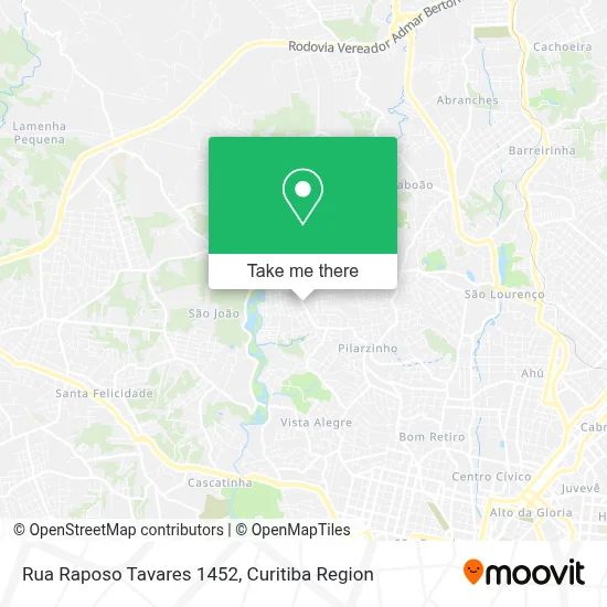 Rua Raposo Tavares 1452 map