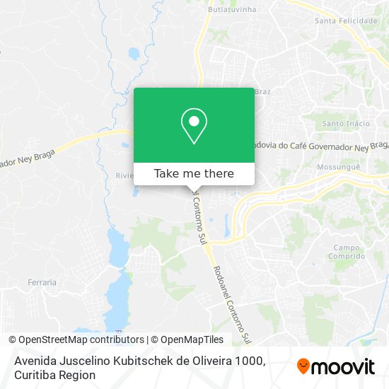 Mapa Avenida Juscelino Kubitschek de Oliveira 1000